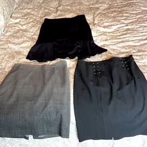 LOT* and Gray chic business skirts. Size 0. Express brands.